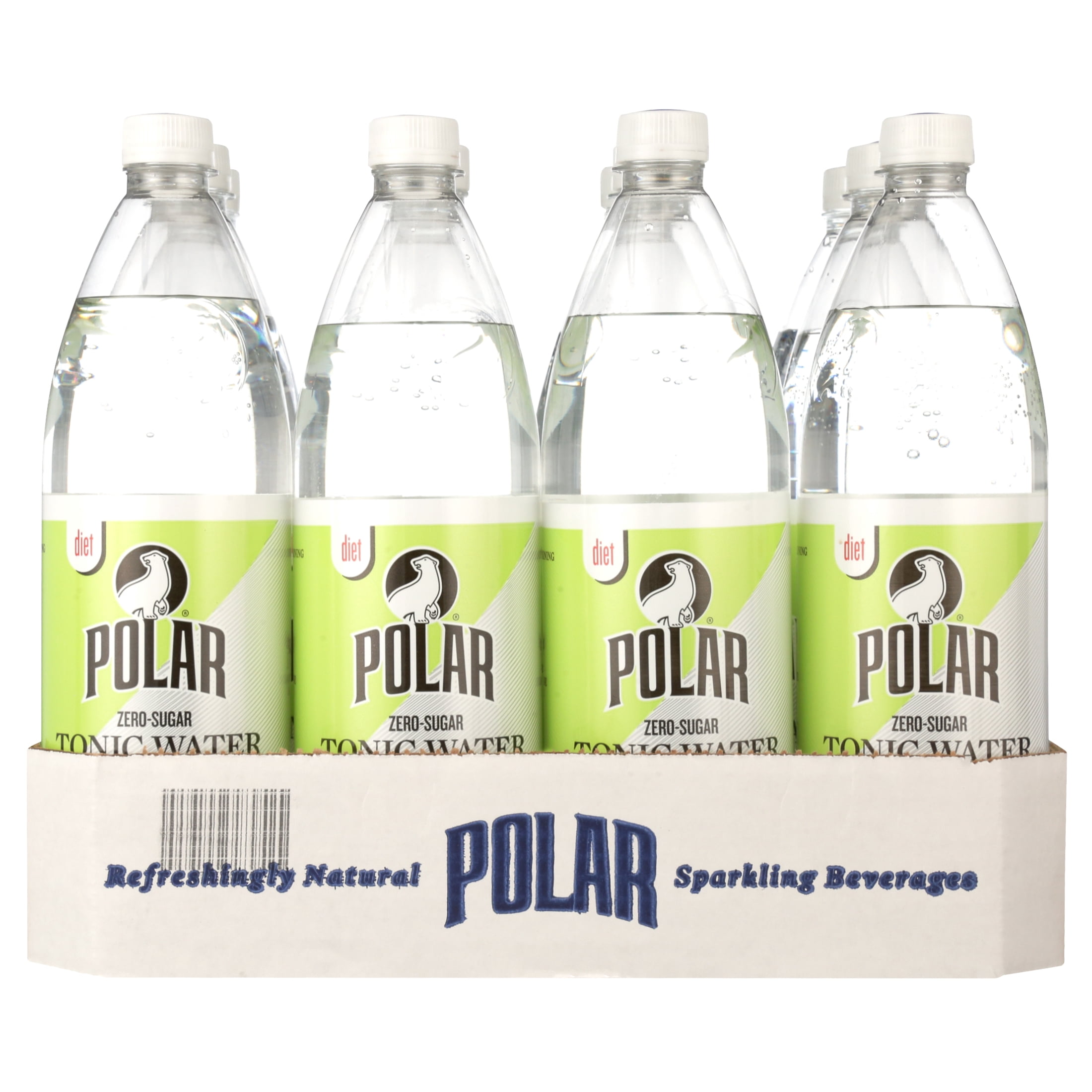 (12 Bottles) Polar Diet Tonic Water with Lime, 1 L