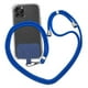 thumbnail image 1 of Cordón para teléfono celular Enlightened - Soporte universal para el cuello con bolsillo para tarjetas y correa de silicona - Compatible con la mayoría de los teléfonos inteligentes, azul, 1 of 7