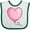 White and Green, variant on Inktastic Pink Balloon Heart Boys or Girls Baby Bib