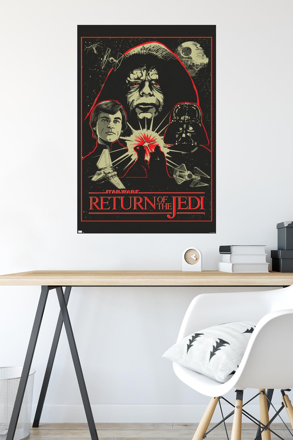 Star Wars: Return of the Jedi - Red Outline Illustration Wall Poster, 22.375" x 34"