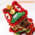 thumbnail image 3 of Chinese Lion Dance Dog Costume, Spring Festival Dogs Costume Clothes Hoodies Coat for Small Dogs, 3 of 7