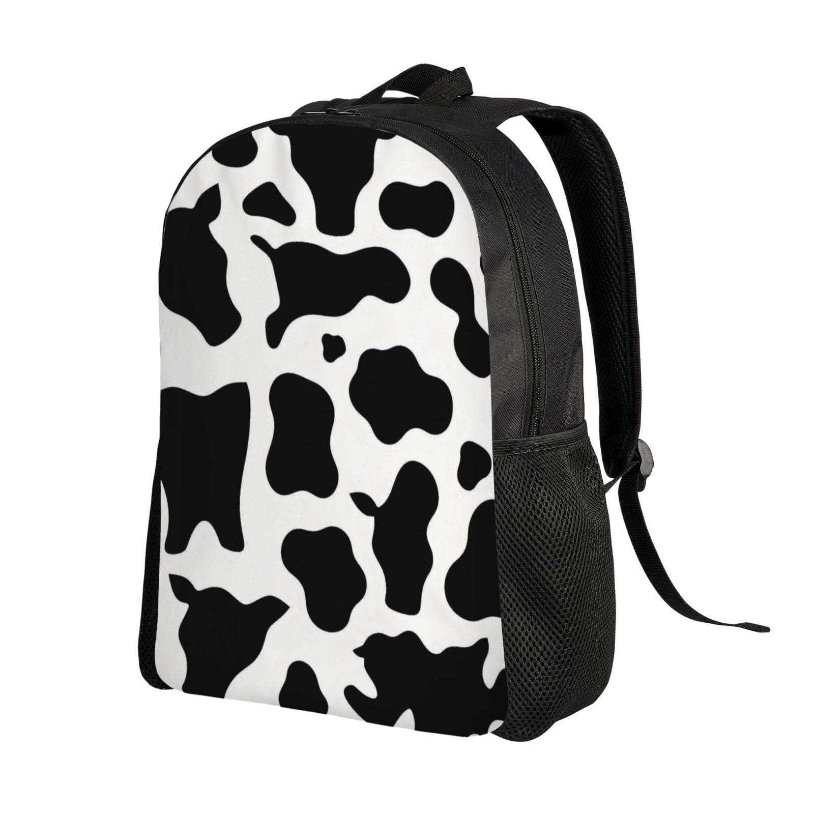 Single Side Full Backpack 16.1×11.8×4.5in Large Capacity Breathable Shoulder Belt Leisure Simple And Strong Bearing Capacity Simple Cow Print Pattern, Vector Art Style_4