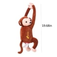 thumbnail image 3 of Tissue Box for Car, Hanging Animal Tissue Holder, Cute Monkey Design, Soft Fabric Napkin Dispenser, Button-Style Car Seat Organizer, 3 of 8