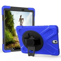 XYX Case for Samsung Galaxy Tab S3 9.7 inch SM-T820/SM-T825 with 360 Degree Rotating, Hand Strap, Shoulder Strap, Blue