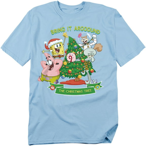 Spongebob Aroooound The Christmas Tree Patrick Unisex Adult T Shirt