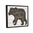 thumbnail image 3 of Stupell Welcome To The Woods Cabin Sign Animals & Insects Painting Black Floater Framed Art Print Wall Art, 3 of 9