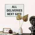 thumbnail image 5 of Tin Sign All Deliveries Next Gate Retro Tin Sign Warning Metal Sign Vintage Sign Wall Decor for Home Farm Bar Coffee Shop Club Decoration 8x12 Inch, 5 of 7