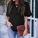 thumbnail image 4 of Pntutb - Blusa de manga corta con cuello redondo para mujer, blusa de gasa con lunares Pntutb Pntutb-5647, 4 of 6