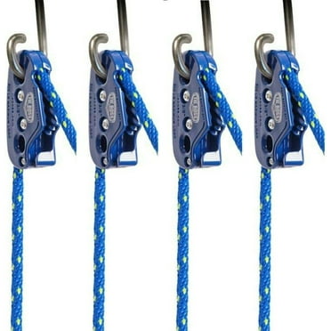 Tie Boss Tie Down System - Blue - 10' x 3/8" Diameter Rope (Pack of 4)