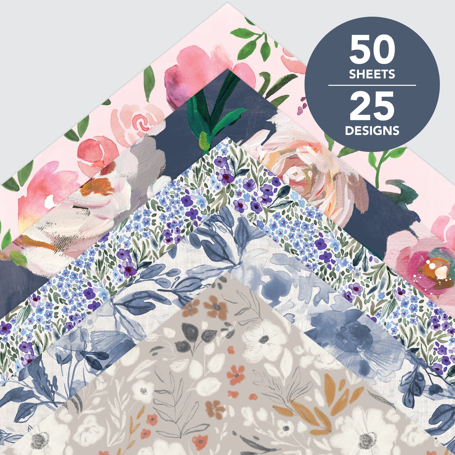 Roobee by Mara Mi Luxe Floral Paper Pad, Multicolor Floral Scrapbook Paper, 50 Sheets, 25 Designs - Walmart.com Roobee by Mara Mi Luxe Floral Paper Pad, Multicolor Floral Scrapbook Paper, 50 Sheets, 25 Designs - Walmart.com