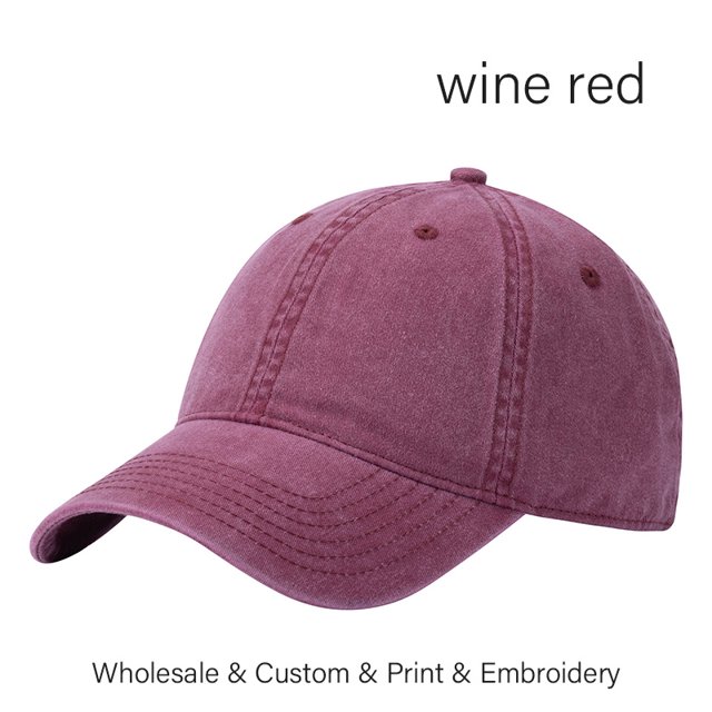 SLECKTON Custom Baseball Cap Brand Logo Design DIY Sun Hat Embroidery Print Photo Washed Retro Cotton Cowboy Hat Adult Wholesale RWJDXD