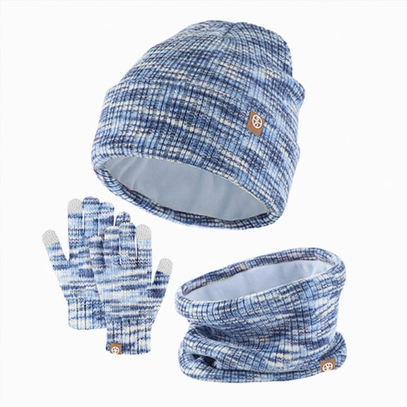 Toddler Boys Girls Kids Winter Beanie Hat, Cute Hats with Double Pom Pom, Warm Fleece Lined Knit Beanies Cap 6-12 Months 12-24 Months 2T 3T 4T 5T 6T 7T 8T 9T Children(Blue,One Size)