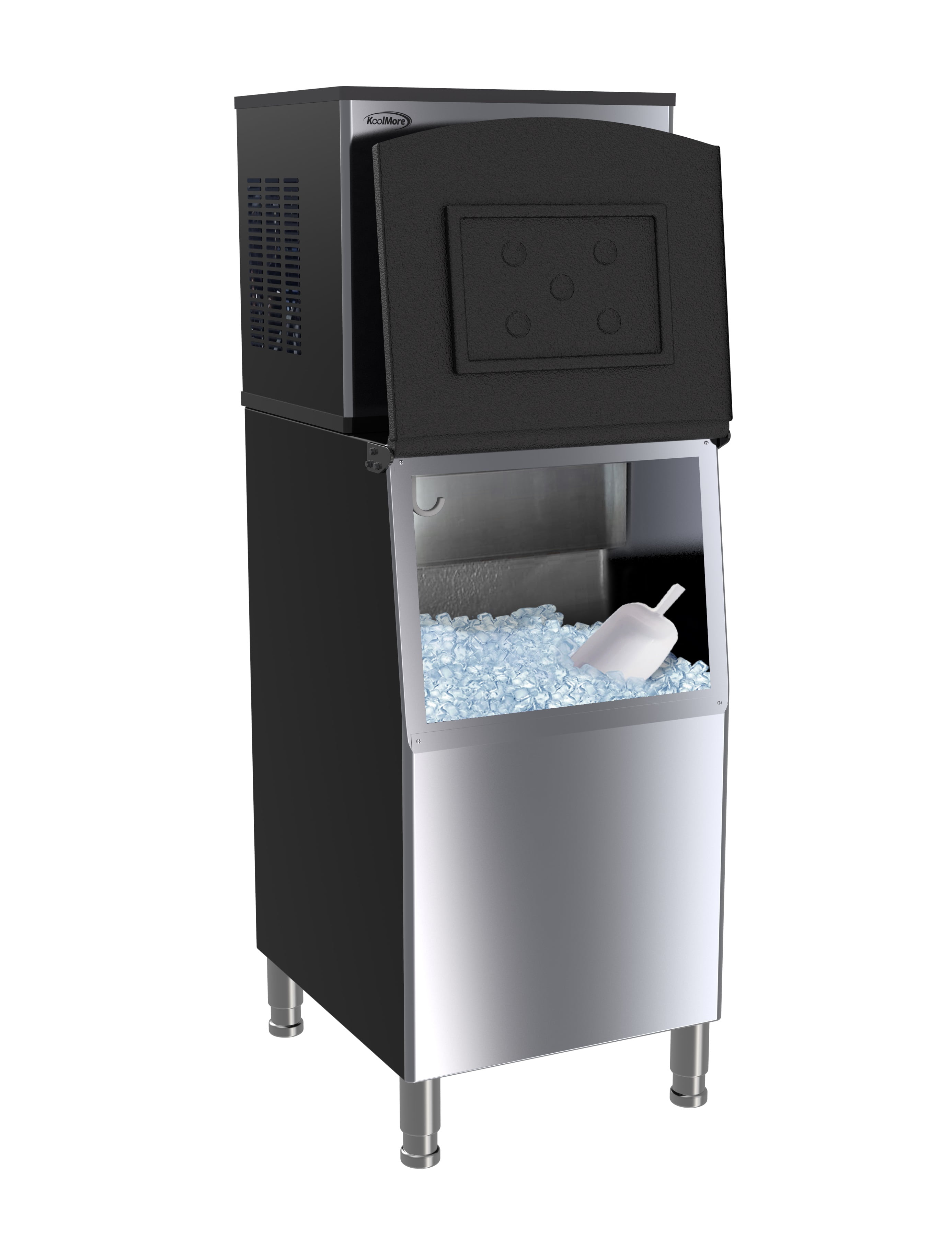 KoolMore 26 in. Freestanding Air Cooled Commercial IceMaker with Bin
