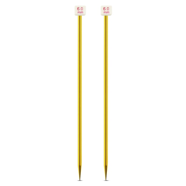 Injueey Agujas de tejer al azar de colores, suéter, de tejer de aluminio portátil, equipo de costura para manualidades DIY, suministros para el Artesanía 6.0 mm Injueey HA011745-09B