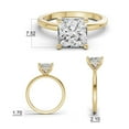 thumbnail image 4 of Classic Hidden Halo Lab Grown Diamond Engagement Ring in 14K Yellow Gold (2.50 CT Princess Cut Center) Ring Size : 8, 4 of 5