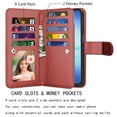 thumbnail image 2 of Tekcoo for Samsung Galaxy A17 5G Case Wallet with ID Card Holder for Women Men, Detachable Magnetic PU Leather Flip Wallet Phone Case for Galaxy A17 5G with Strap Kickstand Cover, Wine Red, 2 of 7