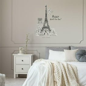 Eiffel Tower Sketch Peel and Stick Giant Wall Decals