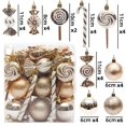 thumbnail image 3 of 29/36/40 piezas de adornos de bolas de Navidad con forma especial de champán, decoración para árbol de Navidad, colgante de esferas de Navidad para Año Nuevo, 3 of 5