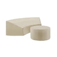 thumbnail image 6 of Patio Furniture Covers - Round Sectional & Coffee Table Set - Protective Vinyl Covers - Weather Resistant - Tan, 6 of 7