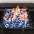 20 lbs Decorative Fire Glass, 1/2 inch High Luster Fire Glass for