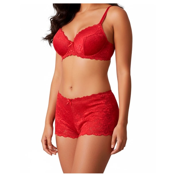 Conjunto De Brasier Y Cachetero De Encaje