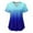Blue, variant on Titcea Women Nursing Scrub Tops Mother's Day Gradient Printed Working Uniform Short Sleeve V Neck Workwear Blouse T-shirt with Pockets