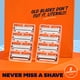 thumbnail image 4 of Dollar Shave Club | Cartuchos de repuesto de 4 cuchillas para rasurar, 8 unidades, cuchillas de acero inoxidable de corte de precisión, ideales para cabello más largo y puntos di, 4 of 7
