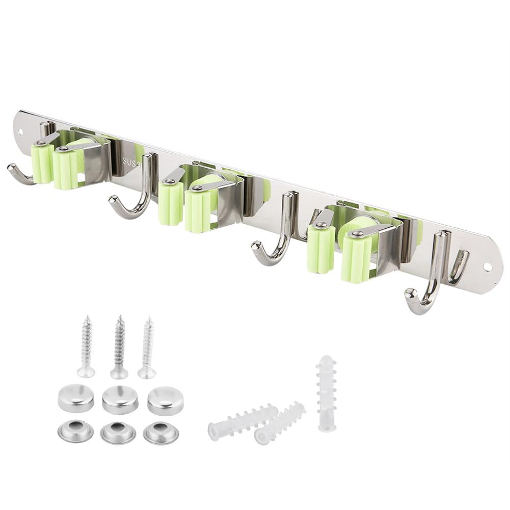 YLSHRF Wall Mounted Mop Holder,Stainless Steel Mop and Broom Wall