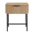 thumbnail image 2 of Pemberley Row MDF Coastal Oak Side Table Rectangular Fluted 18.5", 2 of 5