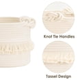 thumbnail image 4 of Woven Storage Baskets, Cotton Rope Decorative Hamper for Home Storage, Off-white, 4 of 4