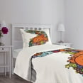 thumbnail image 5 of Ambesonne Cartoon Quilted Bedspread Set 2 Pcs, Big Fish Ocean Life, Twin Size, Multicolor, 5 of 6