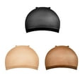 thumbnail image 4 of 4pcs/set Wig Cap Elastic Unisex Hair Net Stretchable Reusable Snood Cosplay Party Wig Net, Black, 4 of 6