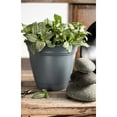 thumbnail image 2 of HC Companies ECA12000 12 In Eclipse Planter w/ Attached Saucer, Warm Gray, 2 of 4