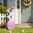 thumbnail image 2 of YWIYIUD 1PC Easter Inflatables Rabbit Decorations with LED Lights，Happy Easter Rabbit Blow Up Yard Indoor Outdoor Holiday Decor, LED Easter Party Decor Yard Garden Indoor Outdoor Home, 2 of 3