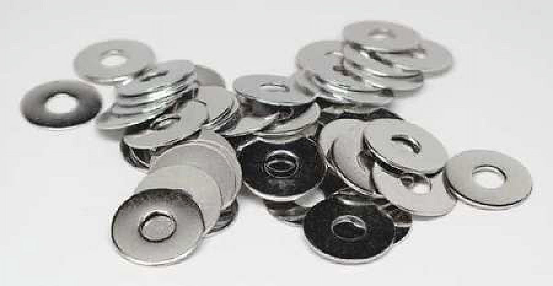 FOREVERBOLT FBFLWASH12SOD2P10 1/2" x 1-1/16" OD NL-19(R) Finish 18-8 Stainless Steel Flat Washers, 10 pk.