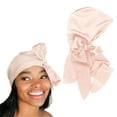 thumbnail image 4 of Kitsch Satin Bonnet for Women, Comfort Fit, Pink, All-Season, 4 of 9