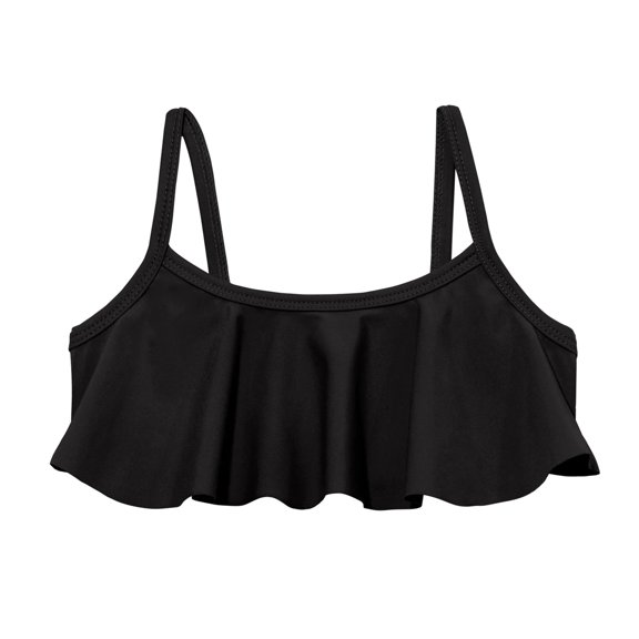 Girls UPF 50  Flounce Bikini Top | Black
