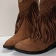 thumbnail image 3 of NECHOLOGY Botas Mujer Adulto Femenino Zapatos Botines para mujer Botas con borlas de tamaño Otoño e invierno Botas de ante con manga de tacón medio europeas y (Brown, 8.5), 3 of 7