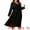 Black, variant on DARING DIVA Plus Size Swiss Dot V Neck Long Sleeve Midi Dress 1X Orange