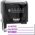 thumbnail image 1 of Large Self-Inking 1st 2nd Notice Returned Stamp, Trodat Printy 4913, Press and Print Stamping, Impression Size 7/8" x 2-1/4", Up to 10,000 Impressions - Purple Ink, 1 of 10