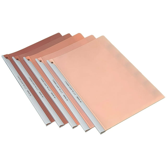 Clearance! 5Pack A4 Clear Front Report Covers Plastic Presentation Folders Resume Portfolio Folder Paper Swivel Sliding Bar File Folder for Presentation Document and School Use One Size Multi-Color