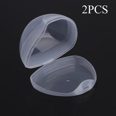 LOLIPPYY 2Pcs Multifunctional Pacifier Holder Case White Dustproof Container for Home Use