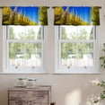 thumbnail image 2 of LALILO Kitchen Curtain Valance Trees Tokyo Autumn Yellow Rod Pocket Window Curtain 52"x 18" Set of 2, 2 of 7