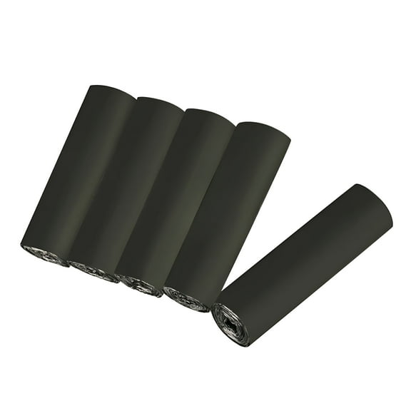 CCOCC Bathroom Small Trash Bags,Heavy Duty Garbage Bags for Home Office,5 Rolls/100 Count,Black,Fits 2-3 Gallon Bins,4.72x7.48"