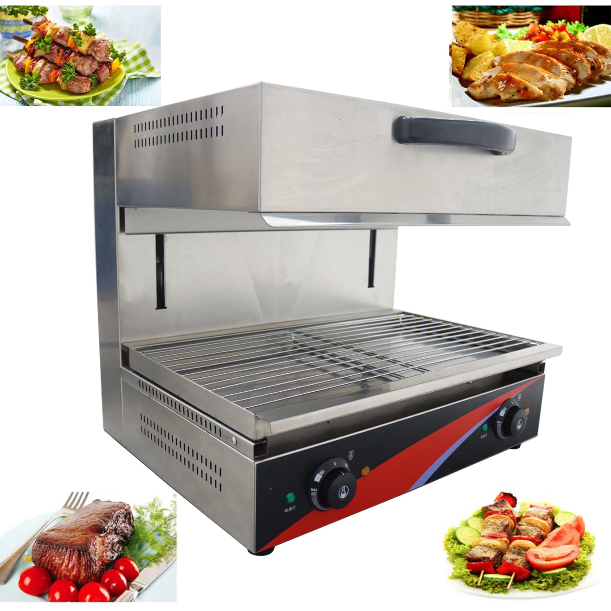 Electric Lift-Up Salamander Barbecue Stove Grill Oven Cheese Melter Kitchen Equipment 220V for Hotel Restaurant Supermarket West-food Restaurant and Food Trade