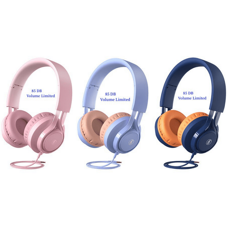 Fingertime Durable Kids Headphones, Wired, Adjustable, 85DB