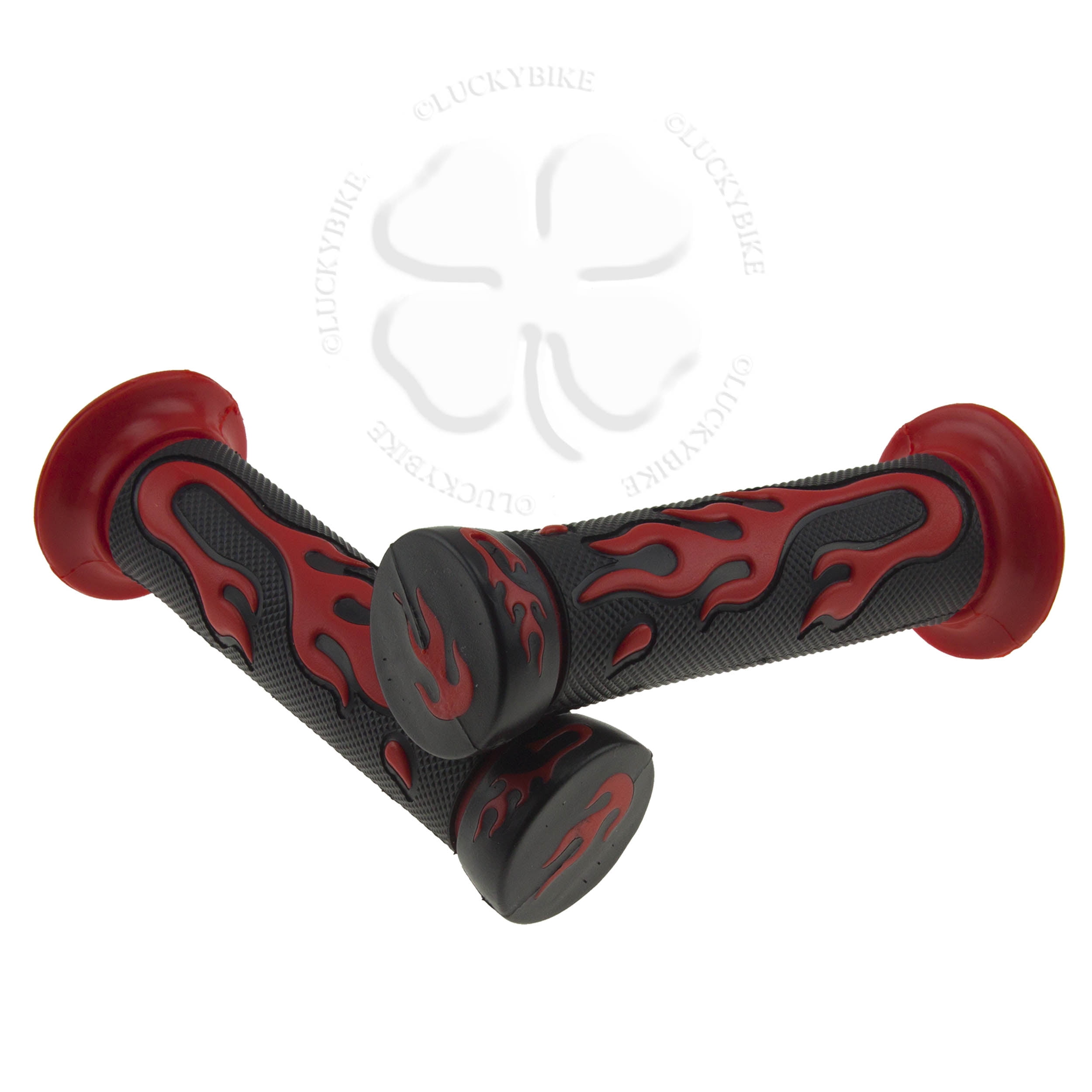 Fire Hand Grip 7/8" Red Universal Gel Handle Bar 22mm Left Right Front