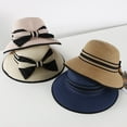 thumbnail image 4 of CYSFASHION Fedora Hats for Women Retro Classic Soft Panama Short Brim Elegant Bucket Hat Beige, 4 of 9