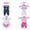 C, variant on Floral Embroidery​​ 18 Inch Doll Clothes Set, Floral Embroidery Outfit with Hand Stitched Details, Fashion Dress Up Accessory for Display Breathable Fabric​​