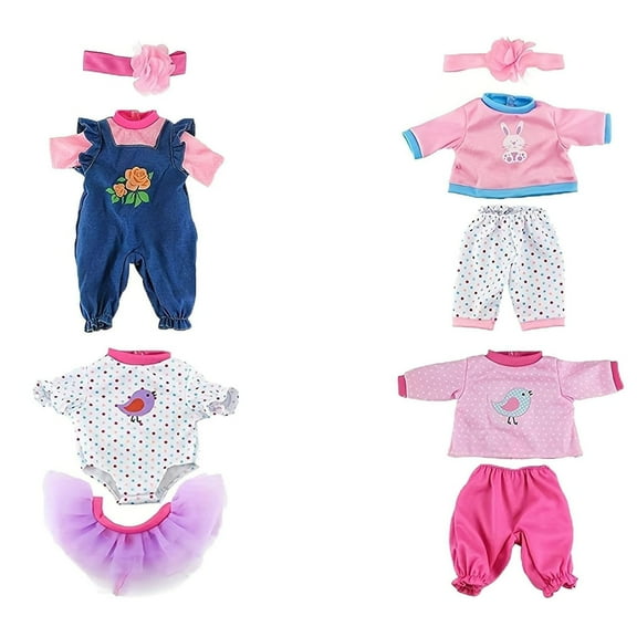 Tarmeek Reborn Baby Dolls Clothes Outfits(No Doll) for 14-18 Inch Lifelike Dolls,for 3+ years old,Suitable As Toddlers Girls Birthday Christmas Thanksgiving Gifts for Kids Age 3 4 5 6 7 Years Old